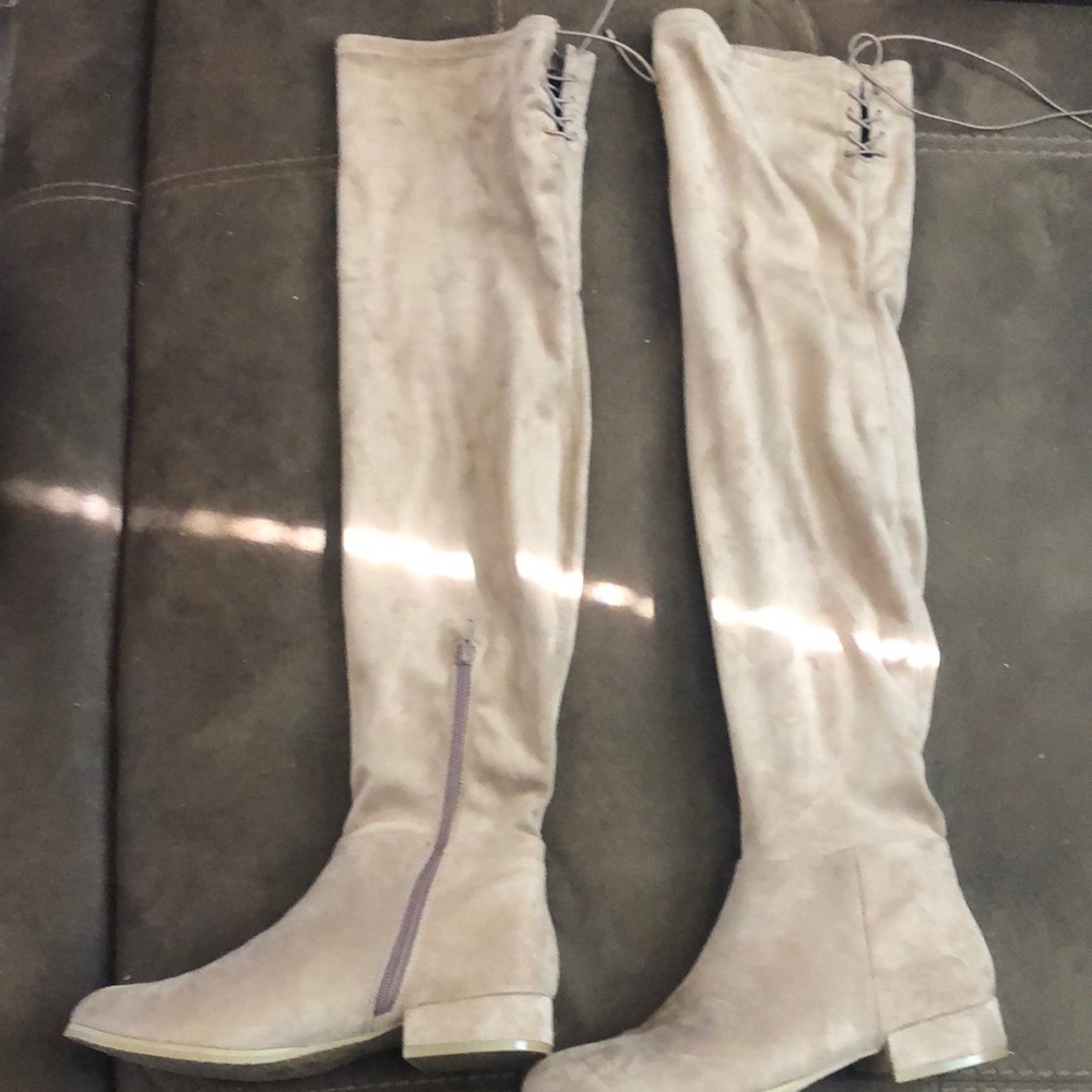 Knee High Boot Off White Over The Knee